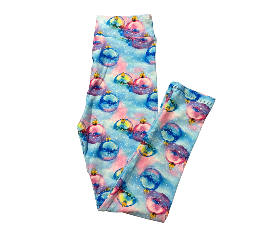 Kids Christmas Bauble full length leggings