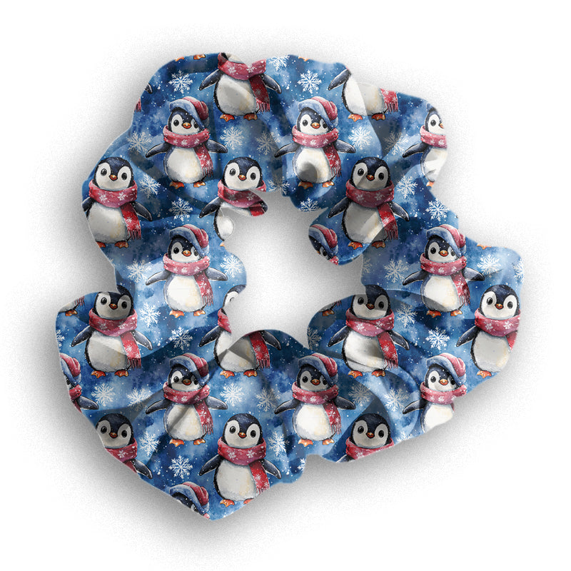Preorder Cute Penguin hair scrunchie. Ends 30th September, available early to mid November