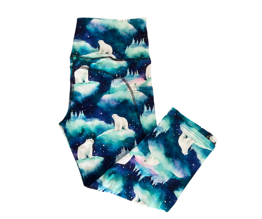Polar Bear Thigh Pocket Capri Leggings