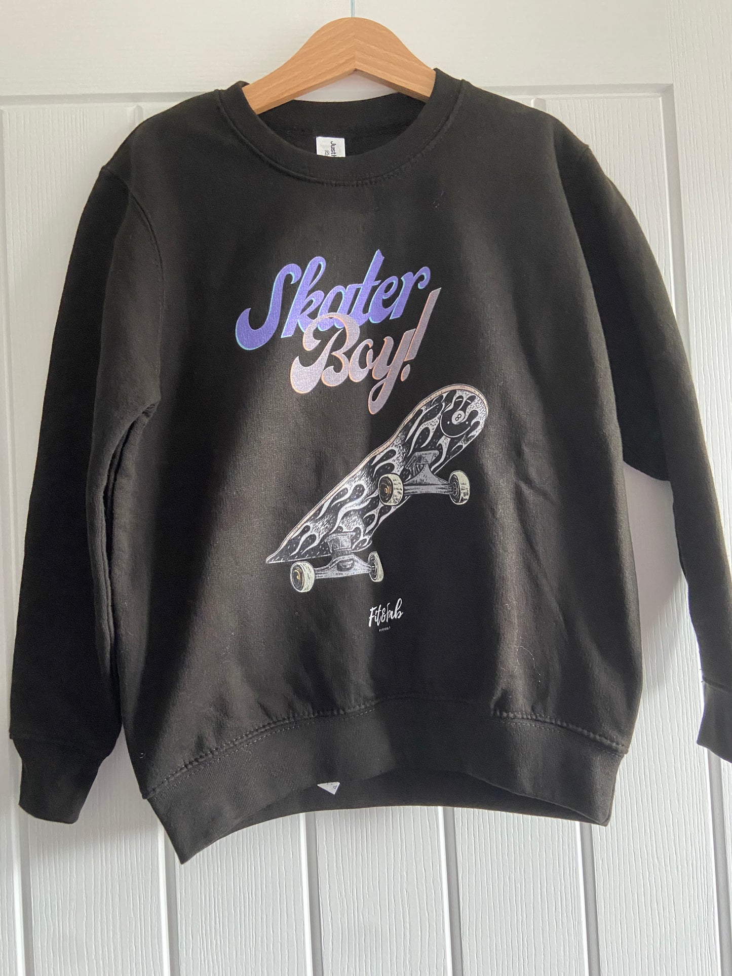 Kids Skater Boy Sweatshirt. Old style logo