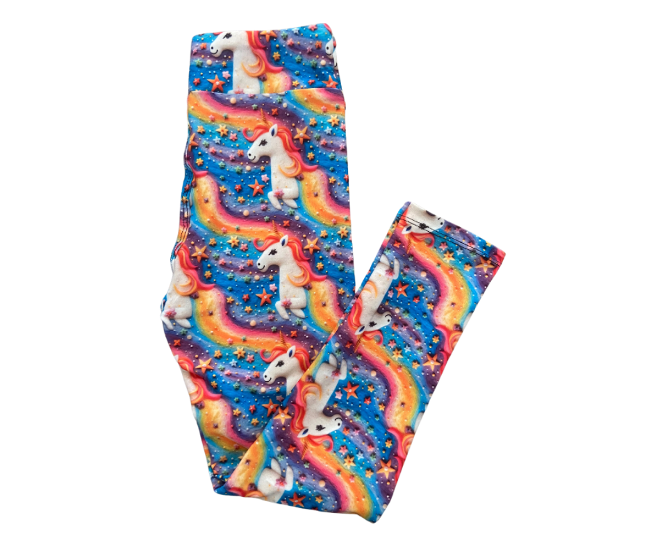 Rainbow Unicorn full length leggings