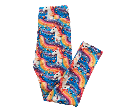 Rainbow Unicorn full length leggings