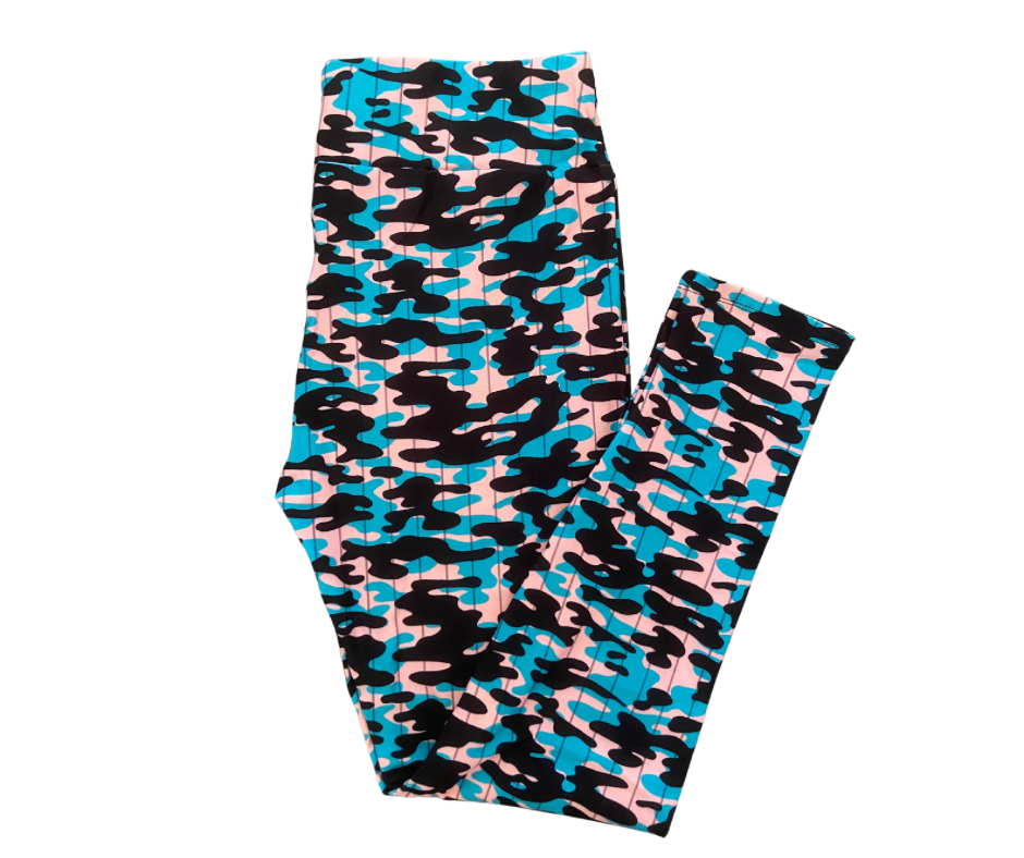 Pastel Camo full length leggings