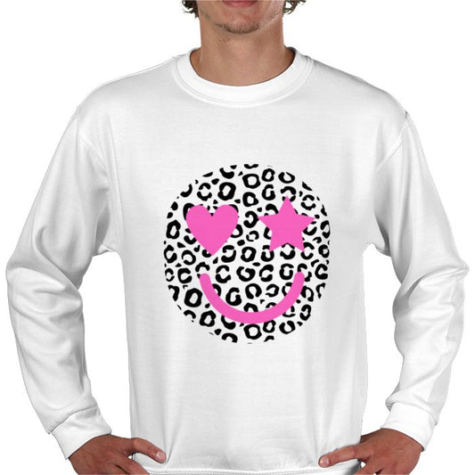 Leopard Happy Face Sweatshirt