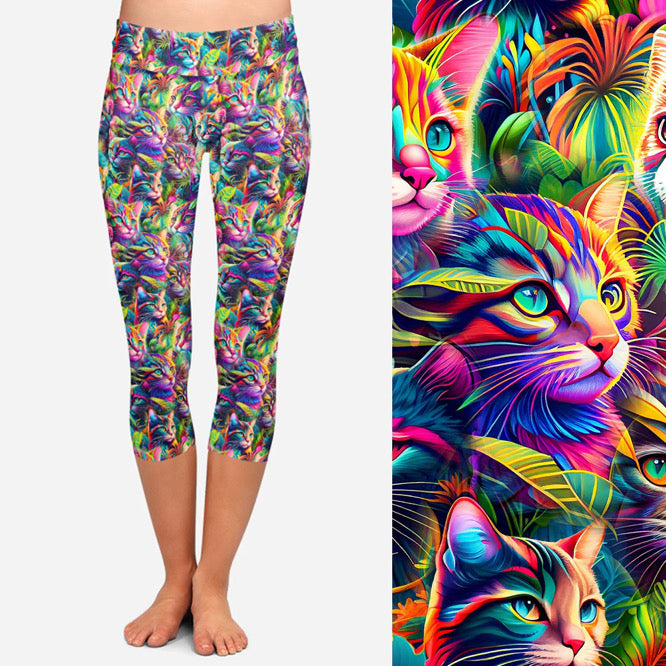 Preorder Rainbow Whiskers Capri leggings. Ends 31st October, available early to mid December