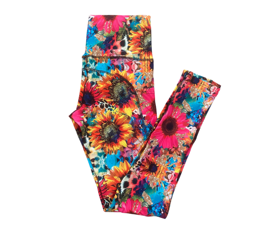 Sunflower full length thigh pocket leggings