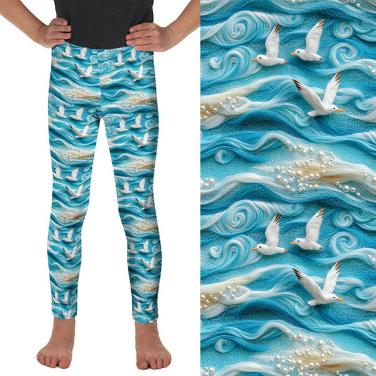 Preorder Kids Gull Power full length leggings. Ends 31st December, available early to mid February