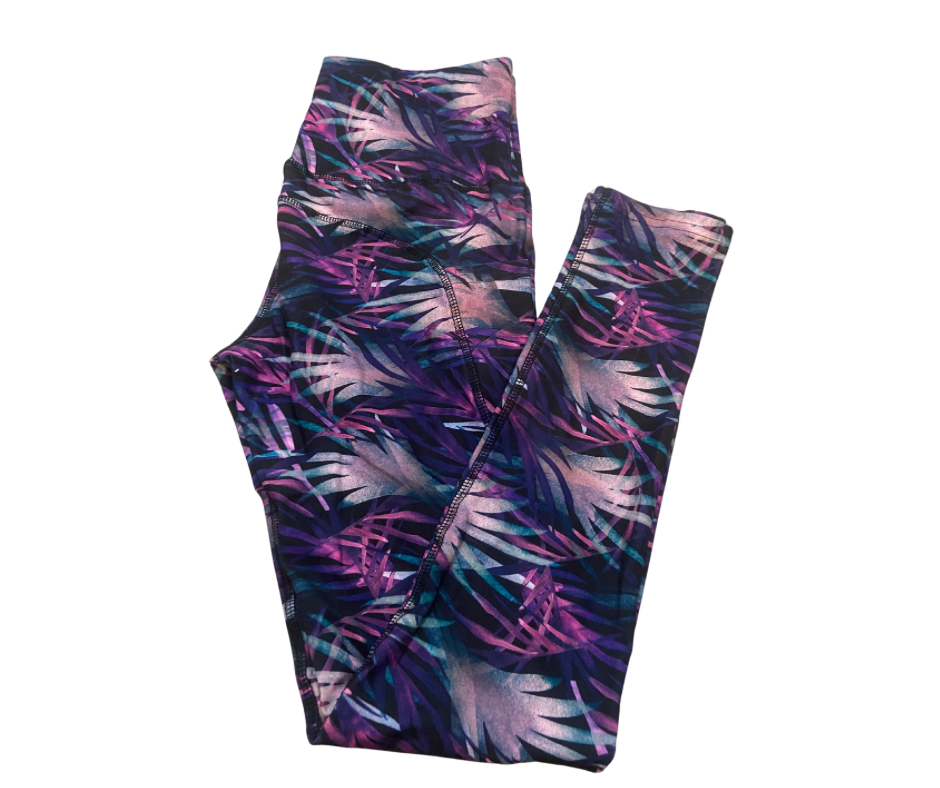 Purple Reed Full Length Thigh Pocket Leggings