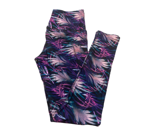 Purple Reed Full Length Thigh Pocket Leggings