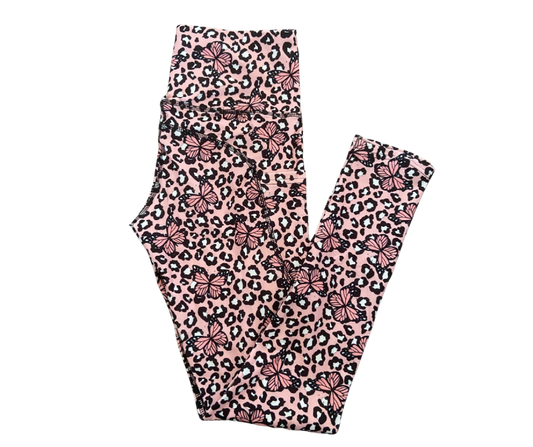 Leopard Butterfly full length thigh pocket leggings