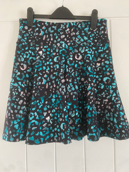 Indigo Leopard Skort