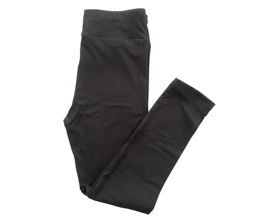 Kids plain black full length leggings