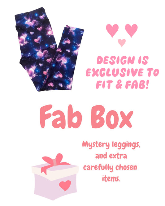 Fab Box Neon Heart Full Length Leggings