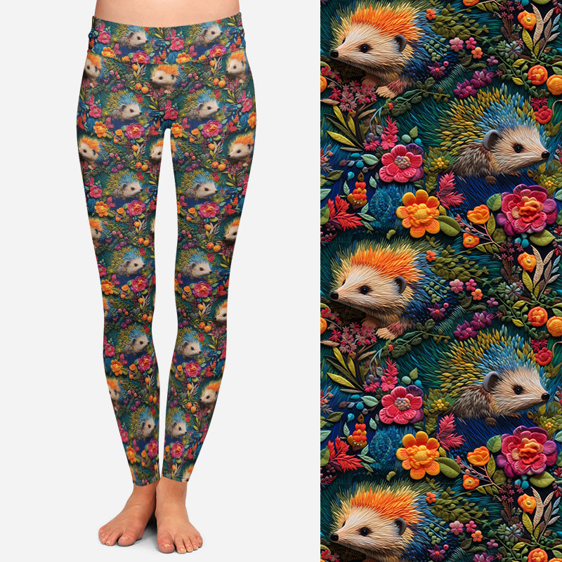 Preorder Autumn Hedgehog full length leggings, ends 25th August, available early October