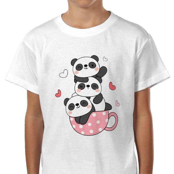 Kids 3 Pandas - T-Shirt