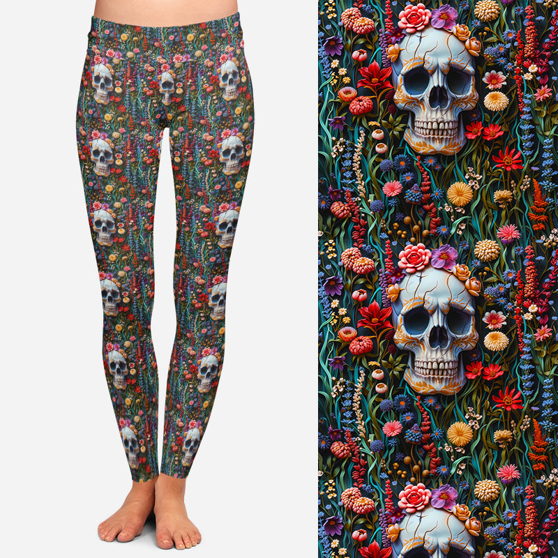 Preorder Skull Garden full length leggings, ends 25th August, available early October