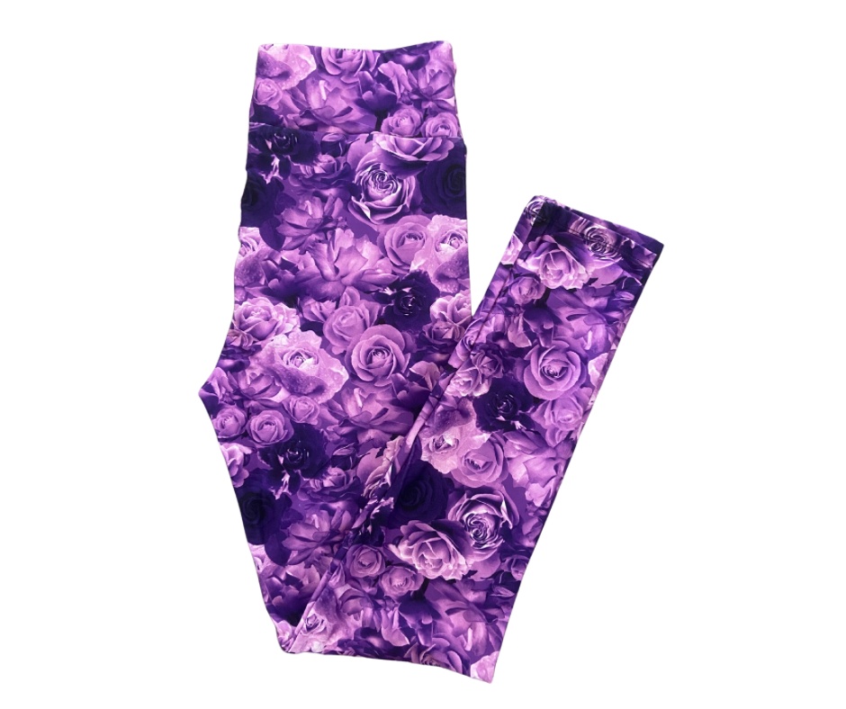 Purple Rose full length leggings