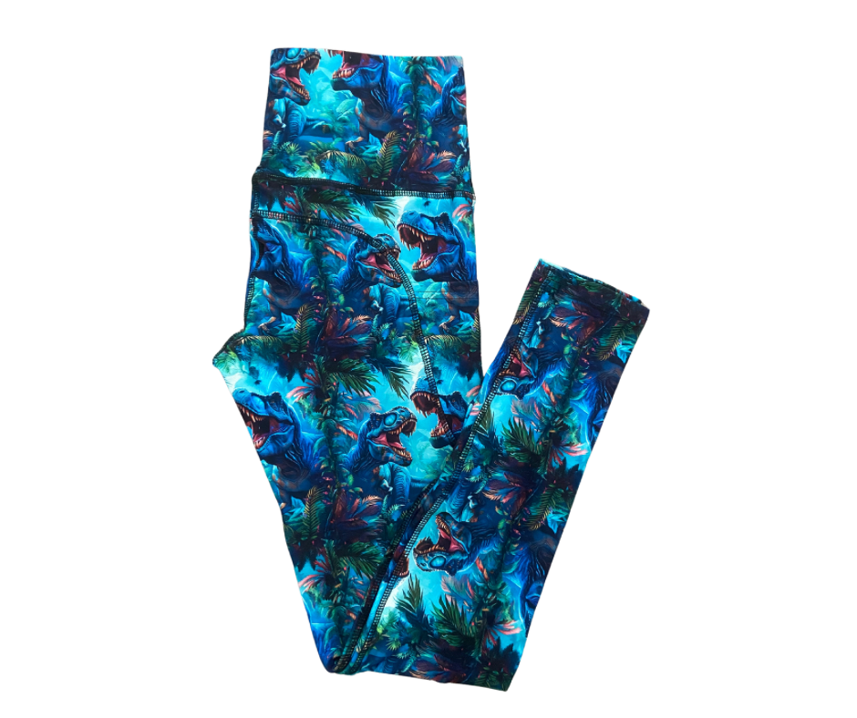 Epic Dino full length thigh pocket leggings