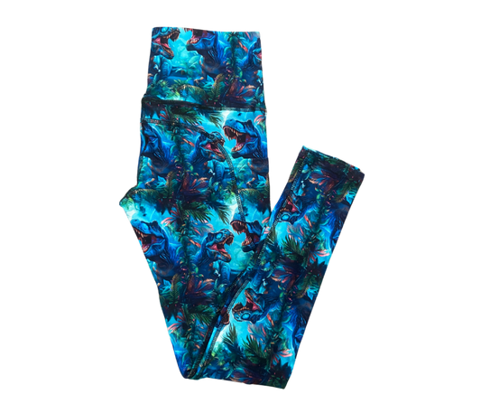 Epic Dino full length thigh pocket leggings