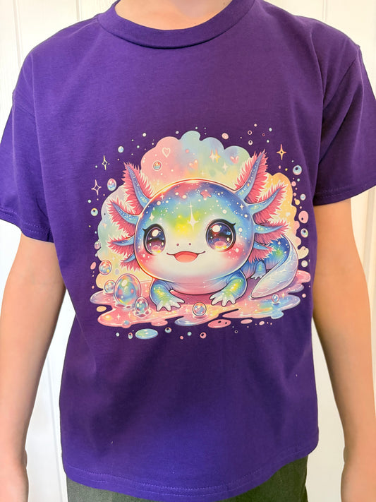 Kids and Adult Axolotl T-shirt