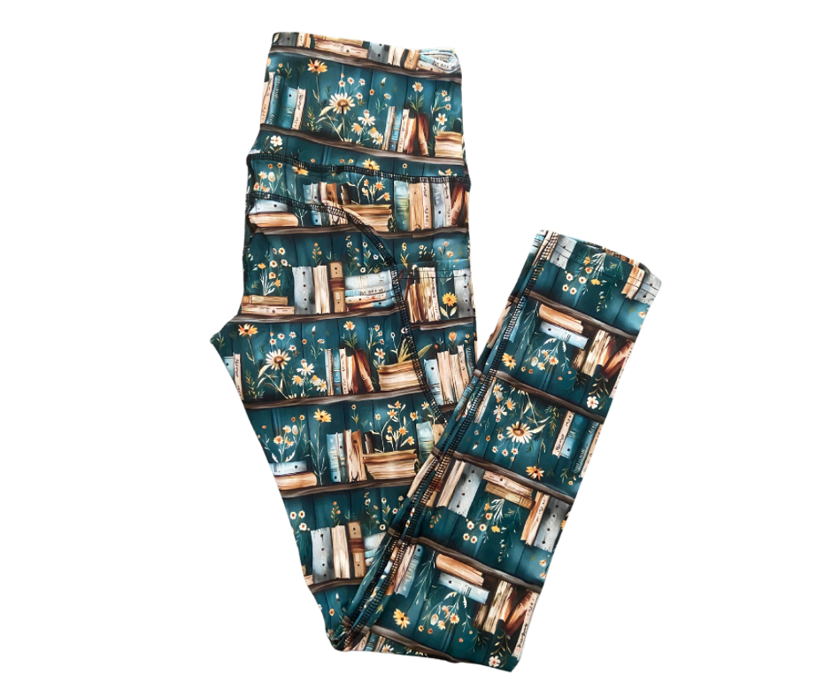 Book full length thigh pocket leggings