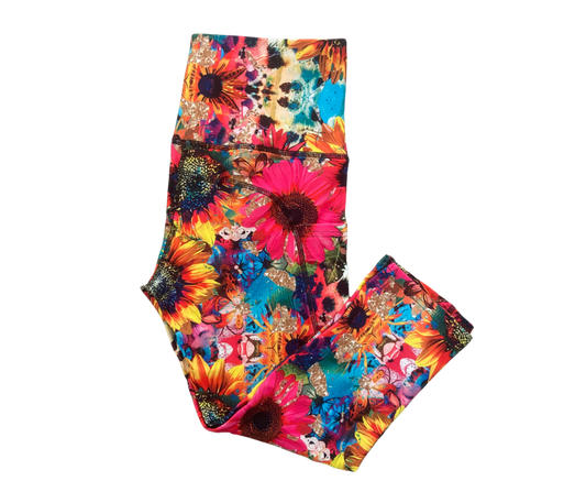 Sunflower thigh pocket Capri leggings
