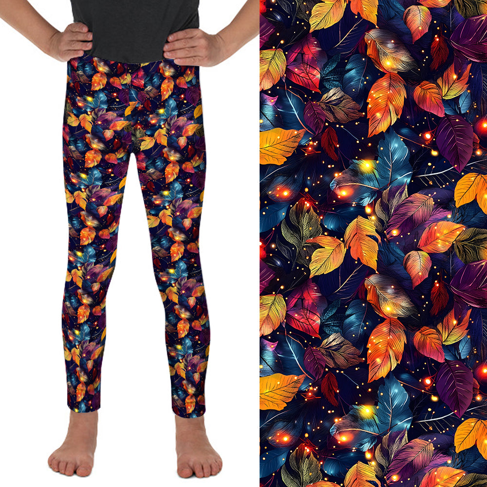 Preorder Kids Autumn Leaves full length leggings