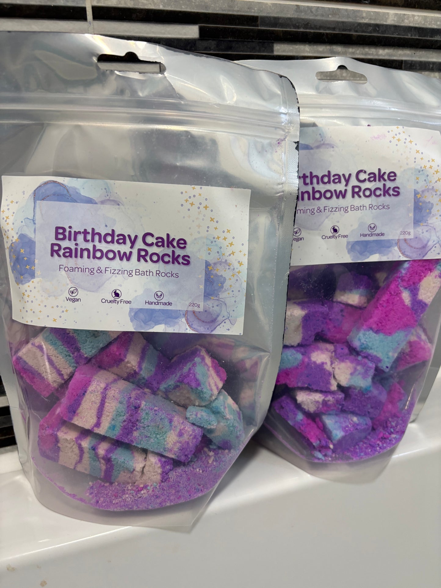 Birthday Cake Bath Rocks