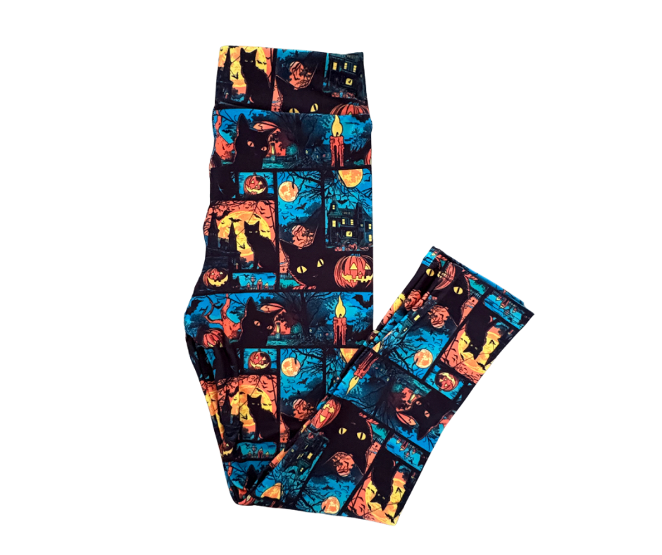 Kids Halloween full length leggings