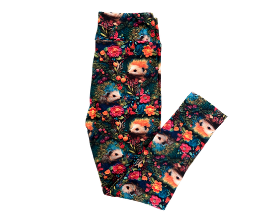 Kids Autumn Hedgehog full length leggings