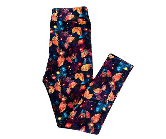 Kids Autumn Leaves full length leggings