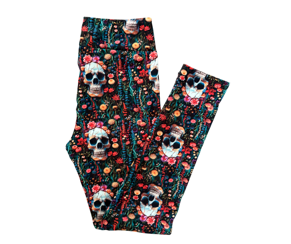 Skull Garden full length leggings