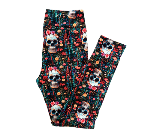 Skull Garden full length leggings