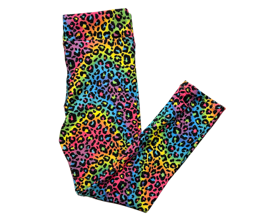 Kids Rainbow Roar full length leggings