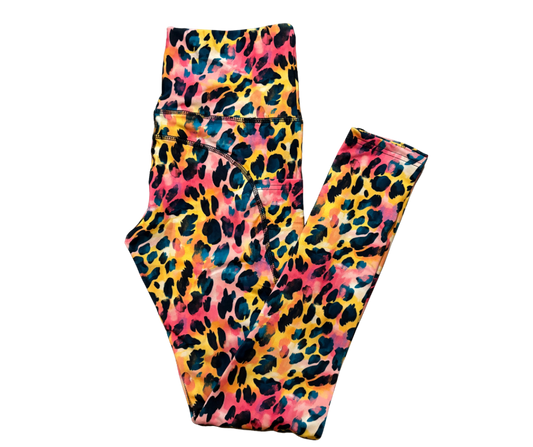 Sunset Safari full length thigh pocket leggings