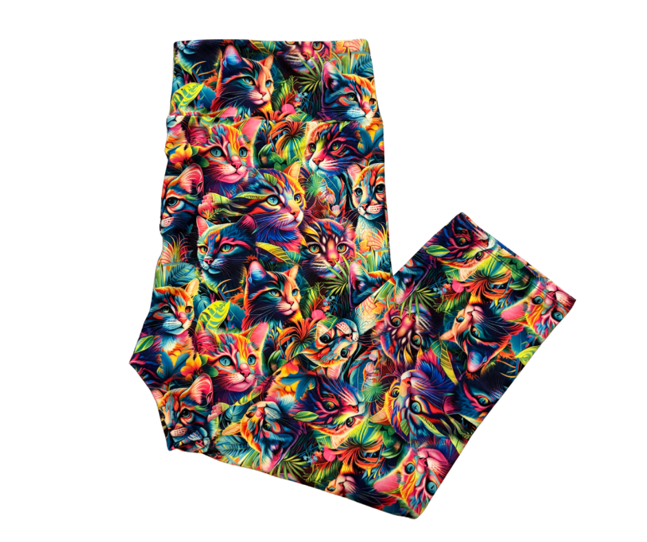 Rainbow Whiskers Capri leggings