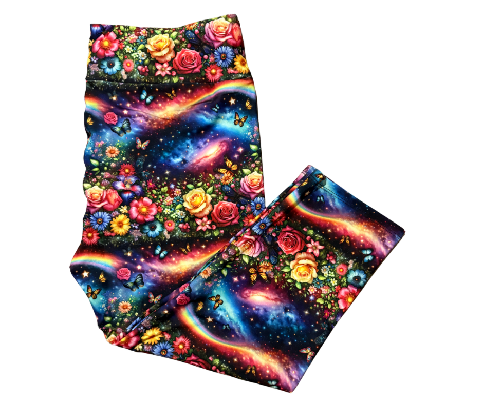 Celestial Bloom Capri leggings