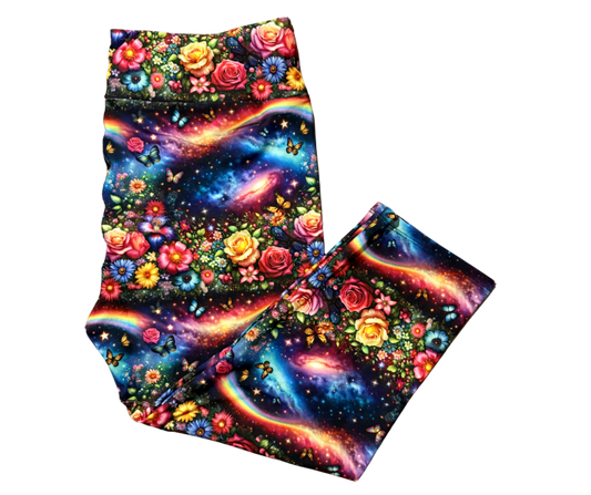 Celestial Bloom Capri leggings