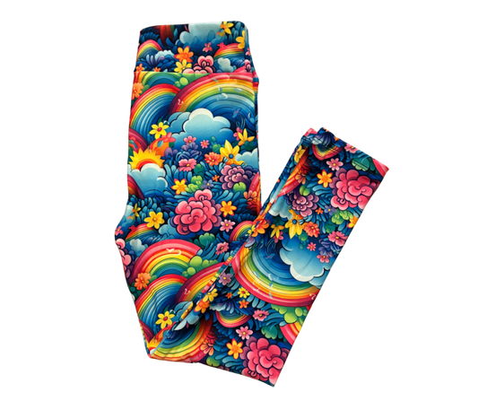 Kids Chase The Rainbow full length leggings