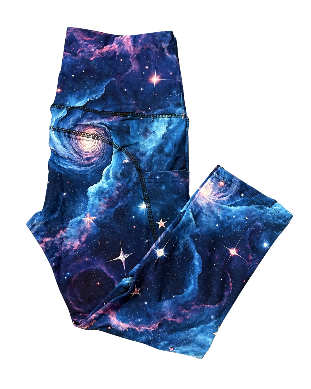 Cosmic Dreams capri thigh pocket leggings