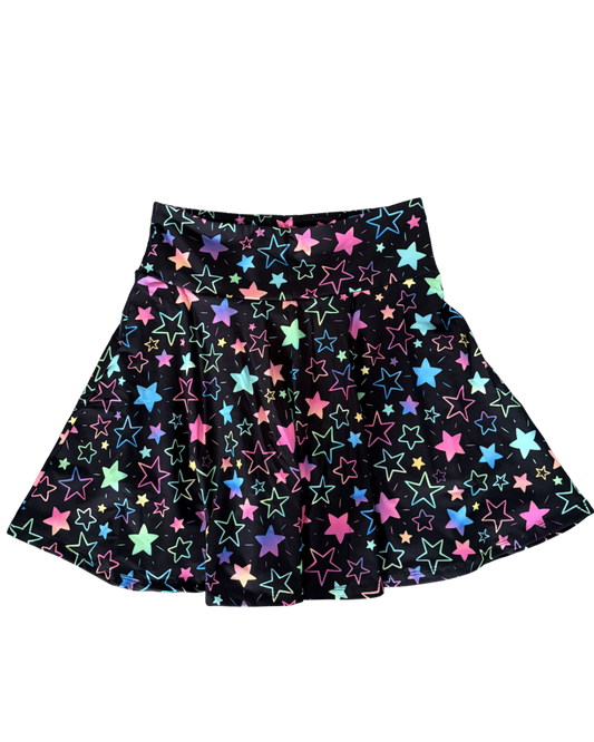 Neon Stars Skort