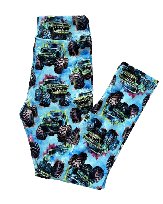 Kids Wild Wheels full length leggings