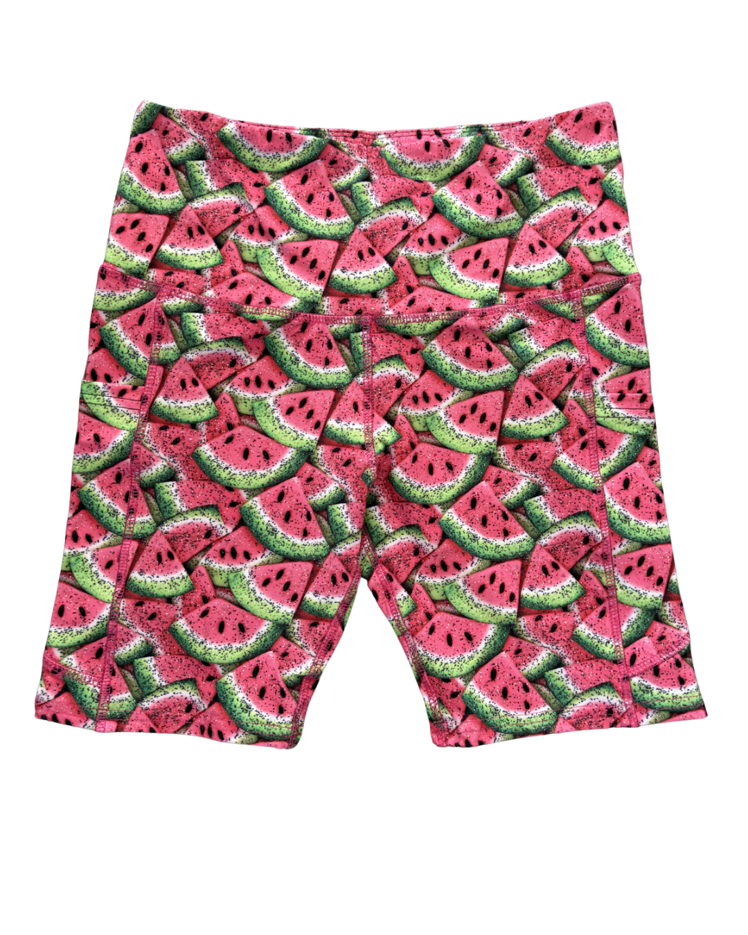 Glitter Watermelon thigh pocket shorts