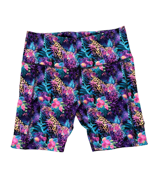 Wild Luxe Leopard thigh pocket shorts