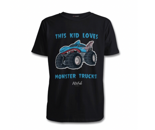 This Kid Loves Monster Trucks - Kids T-Shirt