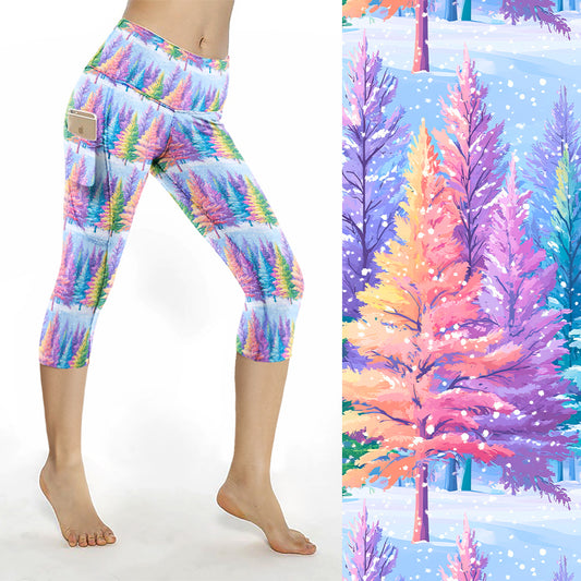 Preorder Winter Wonderland thigh pocket Capri leggings. Ends 30th September, available early to mid November