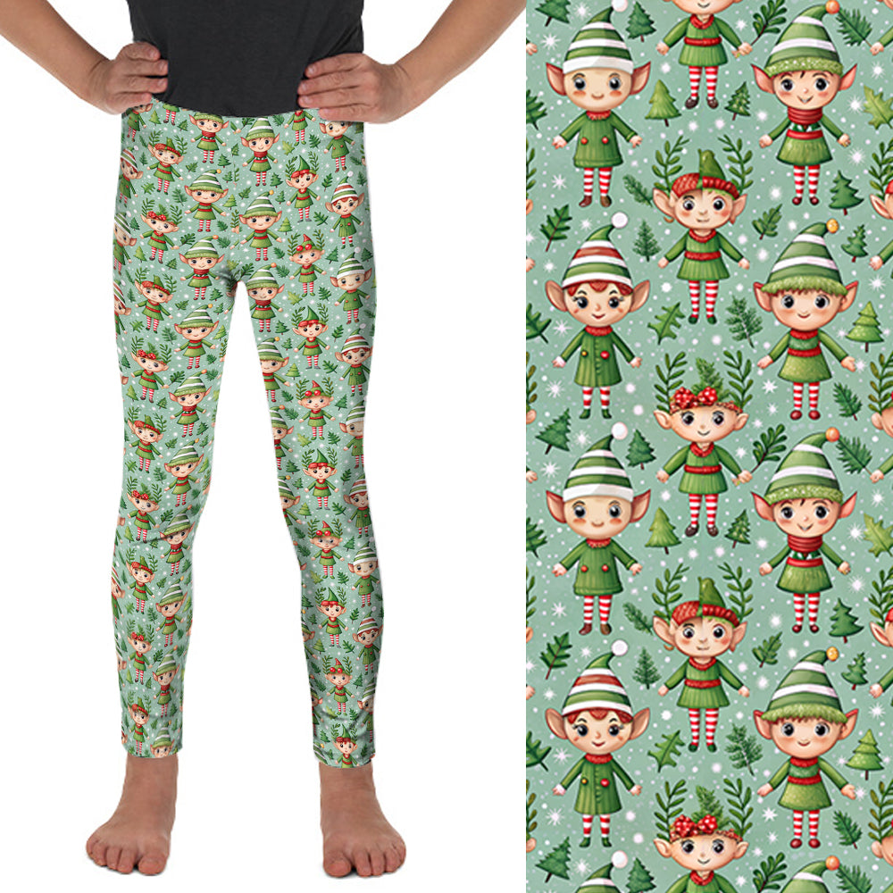 Preorder kids Elf Buddie full length leggings. Ends 30th September, available early to mid November