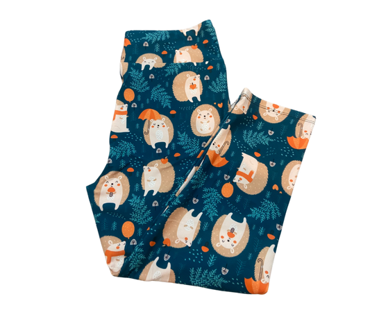 Cute Hedgehog Capri Leggings