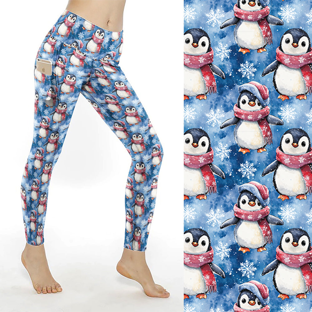 Preorder Cute Penguin Full length thigh pocket leggings. Ends 30th September, available early to mid November 30th