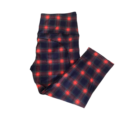 Red Tarten Thigh Pocket Capri Leggings